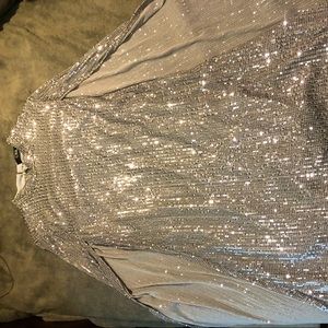 Gorgeous silver cocktail dress